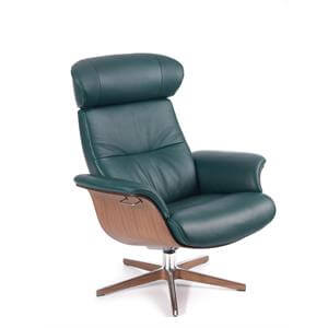Conform Timeout Wood Detail Reclining Chair Leather